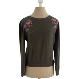 Bebe Floral Embroidered Sweater size S